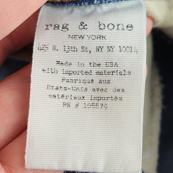 Rag & Bone Jeans Womens 27 Blue The Dre Light Wash Boyfriend Raw Hem Casual - Picture 13 of 14